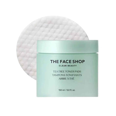 The Face Shop Tea Tree Toner Pads | Low-Irritant Double-sided Pad Reduces the Size of Pores & Excess Sebum | Good for Acne-Prone Skin, Clinically Tested|70 Sheets, K-Beauty